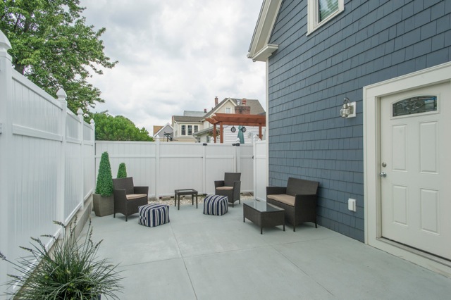 Finished private patio
